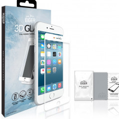 Protection écran verre trempé Eiger 3D GLASS Apple iPhone 7/8/6S/6 Plus Blanc