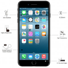 Protection écran verre trempé Eiger 3D GLASS Apple iPhone 7/8/6S/6 Plus Noir