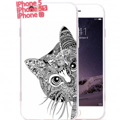 Coque silicone gel CHAT AZTEC Apple iPhone 5/5S/SE