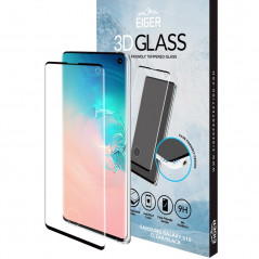 Protection écran verre trempé Eiger 3D GLASS CF Samsung Galaxy S10 - Noir