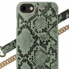 Coque bandoulière iDeal of Sweden Python Series Apple iPhone 7/8/6S/6/SE 2020 Vert (Khaki Python)