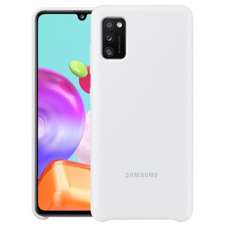 Coque silicone gel doux Samsung EF-PA415T Samsung Galaxy A41 Blanc