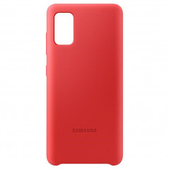 Coque silicone gel doux Samsung EF-PA415T Samsung Galaxy A41 Rouge