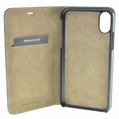 Etui cuir Mike Galeli MARC Series Apple iPhone XS MAX Noir