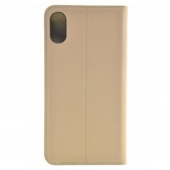 Etui cuir Mike Galeli MARC Series Apple iPhone X/XS Beige (Nude)