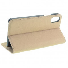Etui cuir Mike Galeli MARC Series Apple iPhone X/XS Beige (Nude)
