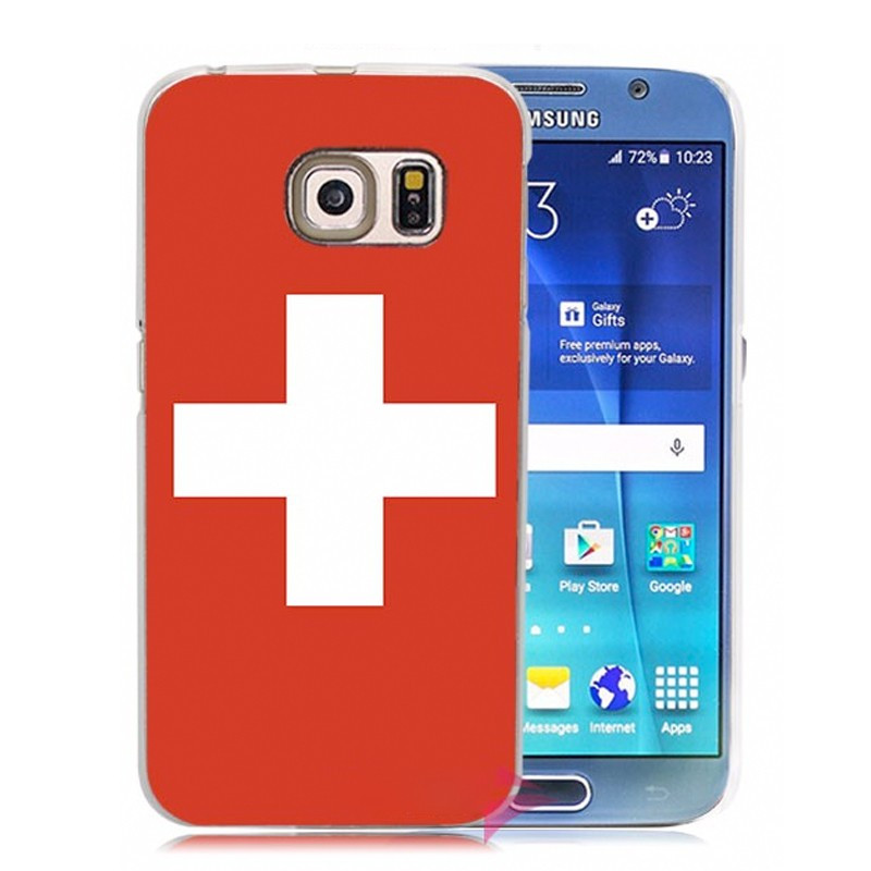 Coque rigide drapeau SUISSE Samsung Galaxy S6