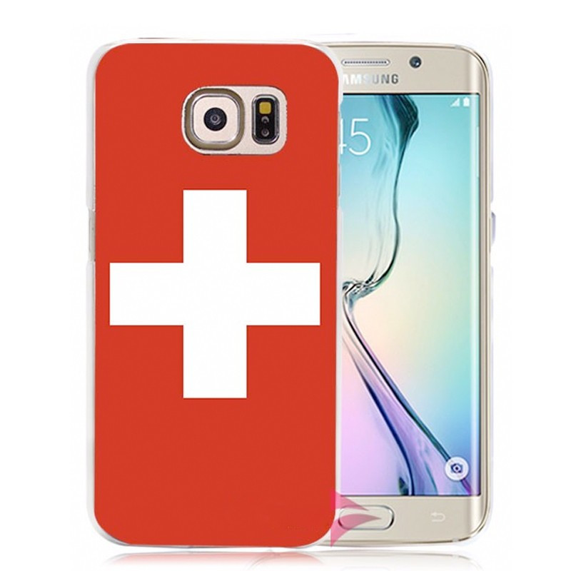 Coque rigide drapeau SUISSE Samsung Galaxy S6 Edge Plus