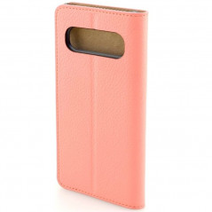 Etui cuir Mike Galeli MARC Series Samsung Galaxy S10 Rose (Corail)