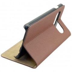 Etui cuir Mike Galeli MARC Series Samsung Galaxy S10 Plus Marron