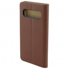 Etui cuir Mike Galeli MARC Series Samsung Galaxy S10 Plus Marron