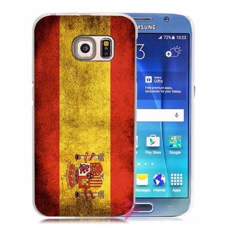 Coque rigide drapeau ESPAGNE Vintage Samsung Galaxy S6