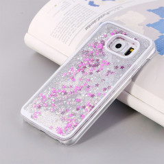 Coque Pailletée Quicksand Star Samsung Galaxy S6 Argent