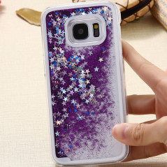 Coque Pailletée Quicksand Star Samsung Galaxy S6 Violet