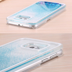 Coque Pailletée Quicksand Star Samsung Galaxy S6 Bleu