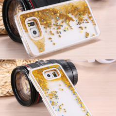 Coque Pailletée Quicksand Star Samsung Galaxy S6 Or