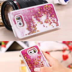 Coque Pailletée Quicksand Star Samsung Galaxy S6 Rose