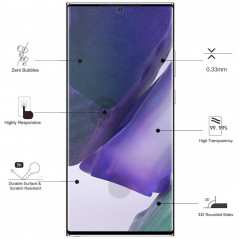 Eiger - Galaxy Note 20 Ultra / 20 Ultra 5G Protection écran 3D GLASS - Noir