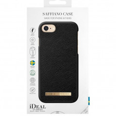 Coque rigide iDeal of Sweden Saffiano Series Apple iPhone 7/8/6S/6/SE 2020 Noir