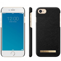 Coque rigide iDeal of Sweden Saffiano Series Apple iPhone 7/8/6S/6/SE 2020 Noir