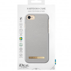 Coque rigide iDeal of Sweden Saffiano Series Apple iPhone 7/8/6S/6/SE 2020 Gris