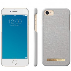 Coque rigide iDeal of Sweden Saffiano Series Apple iPhone 7/8/6S/6/SE 2020 Gris