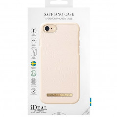 Coque rigide iDeal of Sweden Saffiano Series Apple iPhone 7/8/6S/6/SE 2020 Beige