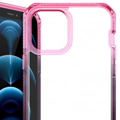 Coque rigide ITSKINS SUPREME PRISM Apple iPhone 12/12 PRO Rose (Pink-Grey)