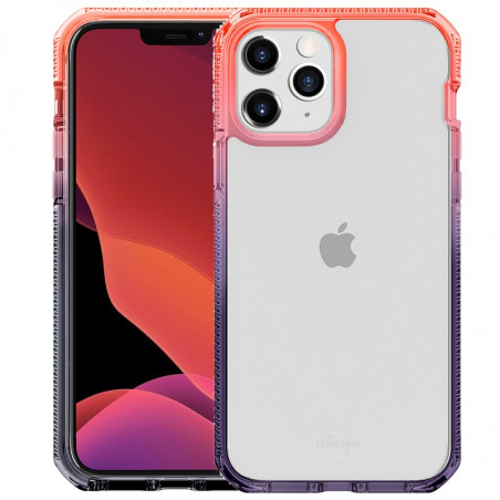 Coque rigide ITSKINS SUPREME PRISM Apple iPhone 12/12 PRO Orange (Coral-Noir)