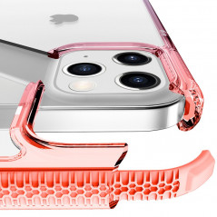 Coque rigide ITSKINS SUPREME PRISM Apple iPhone 12/12 PRO Orange (Coral-Noir)