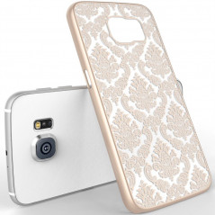 Coque DAMASK FLORA Samsung Galaxy S6 Edge Or