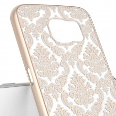 Coque DAMASK FLORA Samsung Galaxy S6 Edge Or