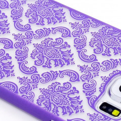 Coque DAMASK FLORA Samsung Galaxy S6 Edge Violet