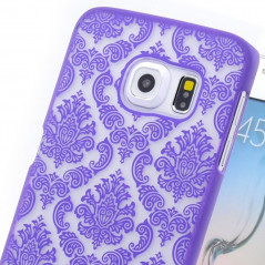 Coque DAMASK FLORA Samsung Galaxy S6 Edge Violet