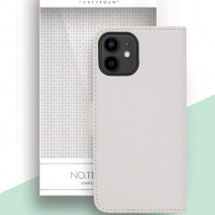 Etui folio FORTYFOUR No.11 Apple iPhone 12 Mini Blanc