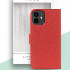 Etui folio FORTYFOUR No.11 Apple iPhone 12 Mini Rouge