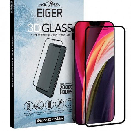 Eiger - iPhone 12 PRO MAX Protection écran 3D GLASS
