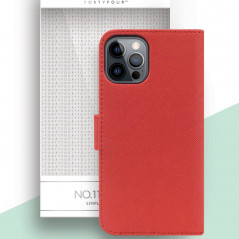 Etui folio FORTYFOUR No.11 Apple iPhone 12 PRO MAX Rouge