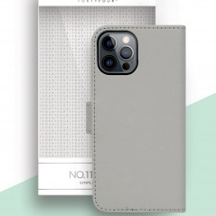 Etui folio FORTYFOUR No.11 Apple iPhone 12 PRO MAX Gris