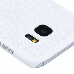Coque rigide DAMASK FLORA Samsung Galaxy S7 Edge Blanc