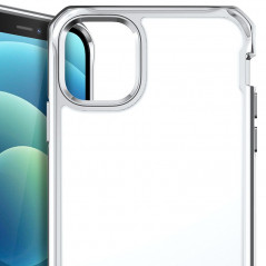 Coque rigide ITSKINS HYBRID GLASS Apple iPhone 12 Mini Argent