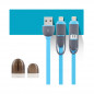 Câble USB 2-en-1 Lightning-microUSB