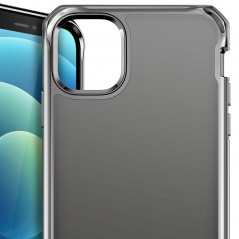 Coque rigide ITSKINS HYBRID GLASS Apple iPhone 12 Mini Gris