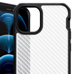 Coque rigide ITSKINS HYBRID TEX Apple iPhone 12 PRO MAX Noir