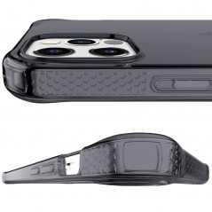 Coque souple ITSKINS NANO GEL DUO Apple iPhone 12 PRO MAX Noir-Clair (Transparente)