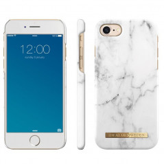 Coque rigide iDeal of Sweden Marble Serie Apple iPhone 7/8/6S/6/SE 2020 Blanc