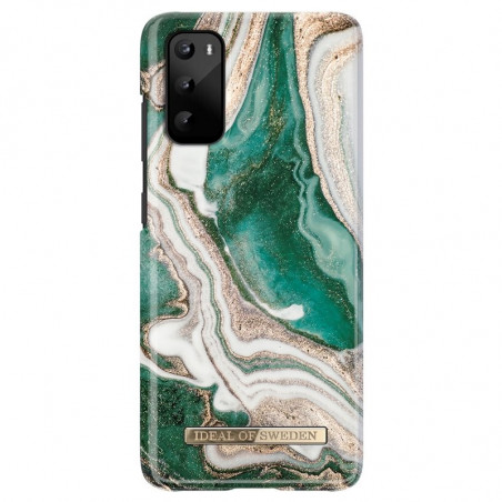 Coque rigide iDeal of Sweden Golden Marble Series Samsung Galaxy S20/S20 5G Vert (Golden Jade Marbre)