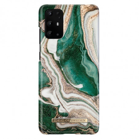 Coque rigide iDeal of Sweden Golden Marble Series Samsung Galaxy S20 (5G) Plus Vert (Golden Jade)