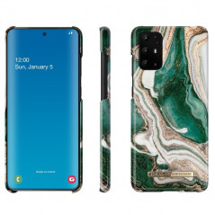 Coque rigide iDeal of Sweden Golden Marble Series Samsung Galaxy S20 (5G) Plus Vert (Golden Jade)