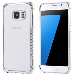 Coque silicone gel PLATING FRAME Samsung Galaxy S7 Argent